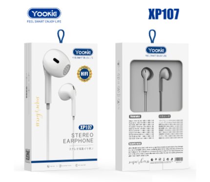 Wire Headset  Yookie Earphone XP107 White_Hdst