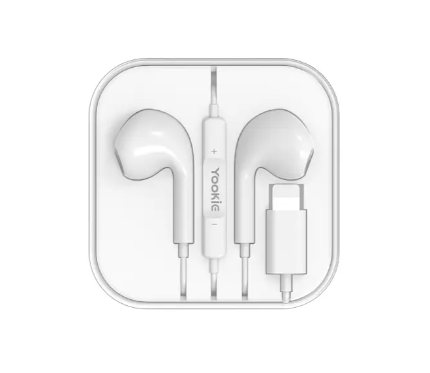 Wire Headset  Yookie Earphone EL03 WHITE _Hdst