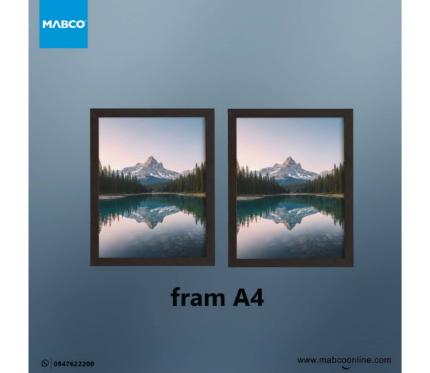 print on wood frame a4