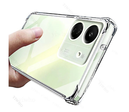 Covers Alpha LOLA Hard TPU Back Cover for Redmi 13c clear
