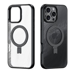 Dux Aimo Mag Series Case for iPhone 16 Pro with Magnetic Stand Black