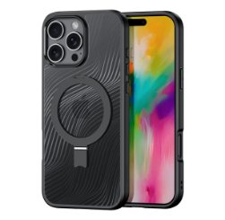 Dux Aimo Mag Series Case for iPhone 16 Pro Max with Magnetic Stand Black