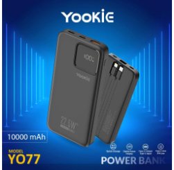 Yookie fast Power Bank 22.5W With LED Display YO77 10000 MAH Black